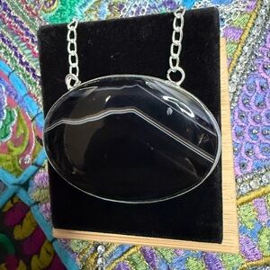 Banded Black Onyx Necklace
